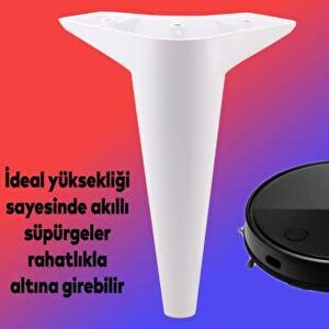 Mobilya Kanepe Sehpa Tv Ünitesi Koltuk Ayağı 20 Cm Beyaz Baza Ayak