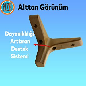 Mobilya Kanepe Çekyat Sehpa Tv Ünitesi Baza Koltuk Ayağı Koyu Ceviz Renk 10 Cm Ayak 4 Adet