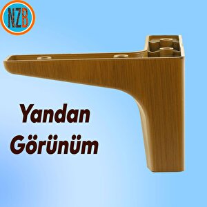 Mobilya Kanepe Çekyat Sehpa Tv Ünitesi Baza Koltuk Ayağı Koyu Ceviz Renk 10 Cm Ayak 4 Adet