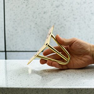 Metal Gold Altın Ayak 10 Cm Lüks Mobilya Kanepe Berjer Sehpa Ünite Koltuk Ayağı Baza Ayakları