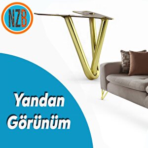 Metal Gold Altın Ayak 10 Cm Lüks Mobilya Kanepe Berjer Sehpa Ünite Koltuk Ayağı Baza Ayakları