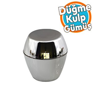 Mobilya Mutfak Dolap Dolabı Çekmece Kulpu Kulbu Plastik Gümüş Tek Vidalı Düğme Krom Kulp 10 Adet