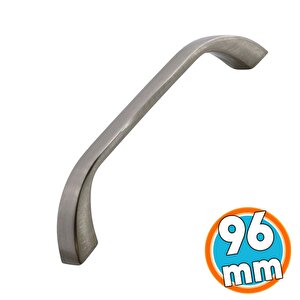 Metal Mobilya Mutfak Çekmece Dolap Dolabı Kapak Kulbu Kulpu Kulpları (96 Mm - 9.6 Cm) İnox