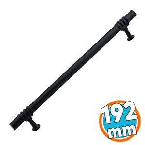 Metal Mobilya Mutfak Çekmece Dolap Dolabı Kapak Kulbu Kulpu Kulpları (192 Mm - 19.2 Cm) Siyah