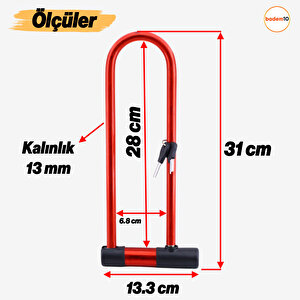 Direksiyon Kilit Motosiklet Bisiklet Kilidi Motorsiklet Halat Zincir Çelik Hırsız Güvenlik 31 Cm
