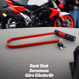 Direksiyon Kilit Motosiklet Bisiklet Kilidi Motorsiklet Halat Zincir Çelik Hırsız Güvenlik 31 Cm