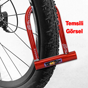 Bisiklet Motosiklet Direksiyon U Kilidi Halat Zincir Çap 18 Mm Çelik Hırsız Güvenlik 29 Cm