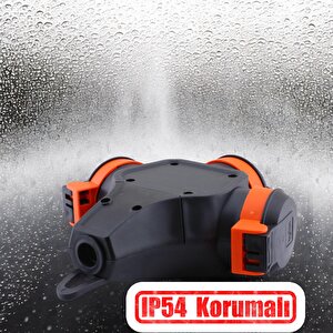Seyyar Topraklı 3'lü Grup Priz Fiş 10 Metre Çoklu Asmalı Uzatma Kablosu 3x2.5 Mm Monofaze Çoğaltıcı