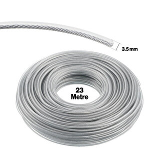 Çelik Telli Misina Motorlu Tırpan Yuvarlak Çim Ot Biçme Teli Güçlü Performans 3.5 Mm 23 Metre