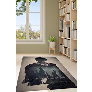 Homshtag Seninleyiz Bej Renkli Harry Potter Halısı Çocuk Odası Halısı Çok Renk Halı Bohem Tarzı Halı
