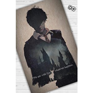 Seninleyiz Bej Renkli Harry Potter Halısı Çocuk Odası Halısı Çok Renk Halı Bohem Tarzı Halı 80x120 cm