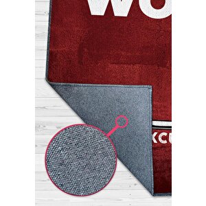 Bahane Yok Kırmızı Renkli Halı Spor Sever Halısı Spor Severler Tasarım Hediyelik Halı 200x300 cm
