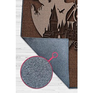 Homshtag Her Zaman Harry Potter Temalı Film Sever Genç Odası Halı Kahverengi Halı Harry Potter Halı