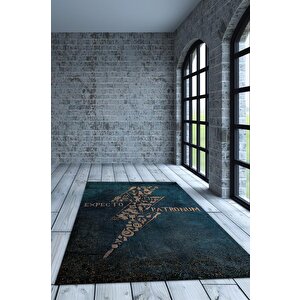 Expecto Patronum Renkli Harry Potter Halısı Çocuk Odası Halısı Çok Renkli Bohem Tarz Halı 160x240 cm