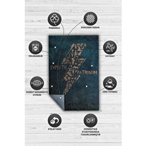 Homshtag Expecto Patronum Renkli Harry Potter Halısı Çocuk Odası Halısı Çok Renkli Bohem Tarz Halı