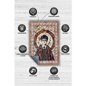 Homshtag Pop Art Renkli Harry Potter Halısı Çocuk Odası Halısı Renkli Bohem Tarzı Potterhead Halısı