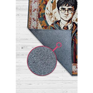 Pop Art Renkli Harry Potter Halısı Çocuk Odası Halısı Renkli Bohem Tarzı Potterhead Halısı 120x180 cm