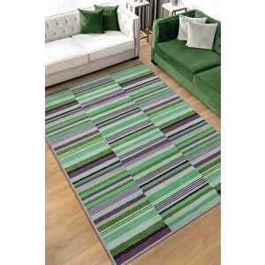 Çizili Çok Renkli Halı Mutfak Halısı Çizgili Oturma Odası Halısı Retro Tarzı Salon Halısı 80x120 cm