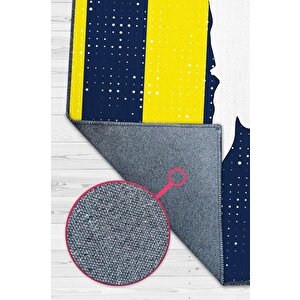 Homshtag Efsane 10 Sarı Lacivert Renkli Futbol Halısı Fenerbahçe Severlere Tasarım Hediyelik Halı