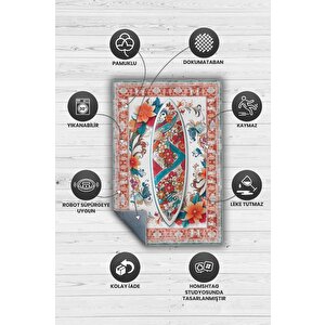 Homshtag Sörf Tahtası Desenli Halı Kırmızı Siyah Renkli Halı Uzakdoğu Spor Hediyelik Halı Spor Sever Halı