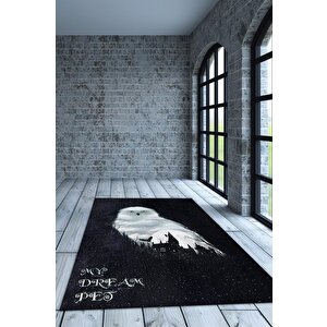 Hayalimdeki Hayvan Siyah Harry Potter Halısı Çocuk Odası Halısı Bohem Tarzlı Film Halısı 100x150 cm