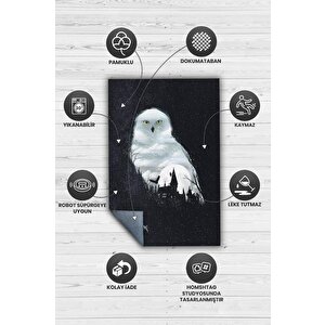 Hayalimdeki Hayvan Siyah Harry Potter Halısı Çocuk Odası Halısı Bohem Tarzlı Film Halısı 100x150 cm