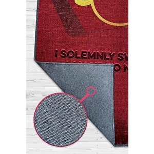 Homshtag No Good Kırmızı Renkli Harry Potter Halısı Çocuk Odası Halısı Bohem Tarzlı Film Halısı