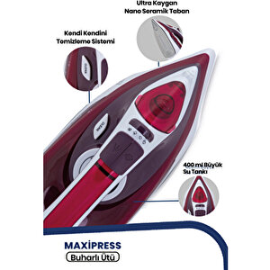 Maxipress 2200 Watt Seramik Tabanlı 160 Gr Şok Buharlı Ütü