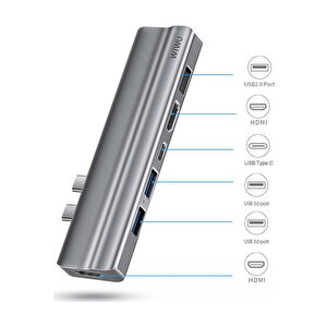 Wiwu 8in1 T9 Type-c Hub Çoklayıcı
