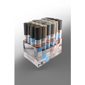 Efe Mark Anti - Slip Mat 45 X 150 Cm Örme Desen Leke Tutmaz Halı Kaydırmaz Gri 300 Gr