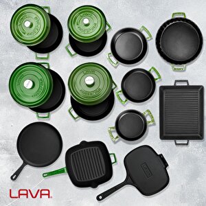 Lava Döküm 12x Trendy Serisi 17 Parça Tencere & Tava Seti