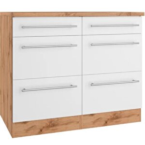 Aya Mutfak 6 Çekmeceli Alt Modül -120 Cm - Çok Amaçlı Dolap -tezgah Dahil