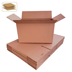 35x20x20 Cm Koli - Kutu | 10 Adet Paket 3 mm Hafif Eşya Kutusu Tek Oluklu 10 Adet