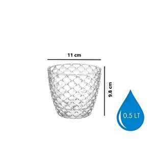 So-kap1 Kapadokya Dekoratif Plastik Saksı 0.5 Litre No 1 Şeffaf