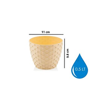 So-kap1 Kapadokya Dekoratif Plastik Saksı 0.5 Litre No 1 Sarı