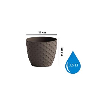 So-kap1 Kapadokya Dekoratif Plastik Saksı 0.5 Litre No 1 Moka 8175