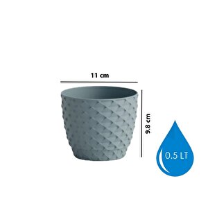 So-kap1 Kapadokya Dekoratif Plastik Saksı 0.5 Litre No 1 Gök Mavi