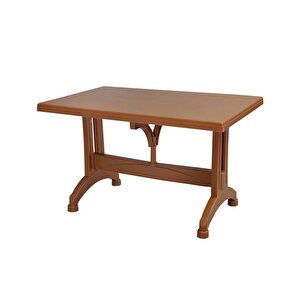 Mt-gf212 Prima Ancora Plastik Dikdörtgen Bahçe Balkon Masa 75x120 Cm Kahverengi