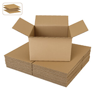 40x30x20 Cm Koli-kutu | 10 Adet | Hafif Eşya Kolisi Tek Oluklu 3mm Karton Kutu 10 Adet