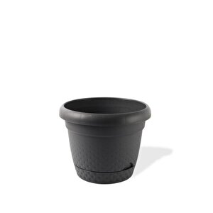 Krs-344 Dekoratif İnci Bitki Çiçek Saksı Takımı 8.8 Litre No 4 Antrasit