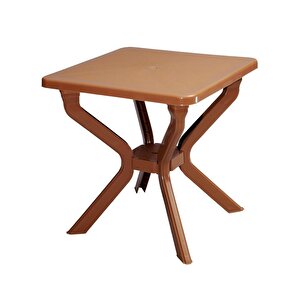 Mt-gf235 Prima Isola Plastik Kare Bahçe Balkon Masa 70x70 Cm Kahverengi