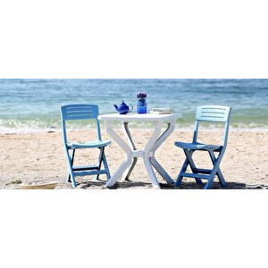 Mt-gf235 Prima Isola Plastik Kare Bahçe Balkon Masa 70x70 Cm