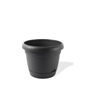 Krs-345 Dekoratif İnci Bitki Çiçek Saksı Takımı 15.3 Litre No 5 Antrasit