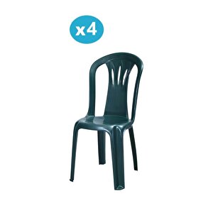 Omnipazar Mt-gf181 Maggio Plastik Bahçe Balkon Sandalye 4'lü Set