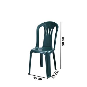 Omnipazar Mt-gf181 Maggio Plastik Bahçe Balkon Sandalye 4'lü Set
