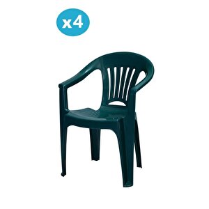 Omnipazar Mt-gf141 Zaffiro Plastik Bahçe Balkon Sandalye 4'lü Set