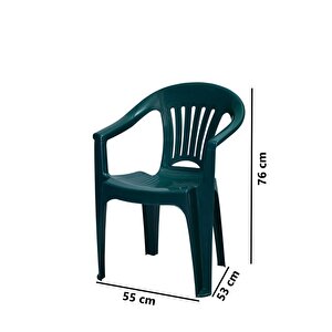 Omnipazar Mt-gf141 Zaffiro Plastik Bahçe Balkon Sandalye 4'lü Set