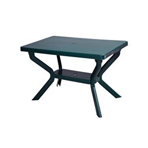 Mt-gf240 Prima Roccia Plastik Dikdörtgen Bahçe Balkon Masa 70x110 Cm Yeşil