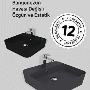Lp046-00cg00e-0000 Loop Kare Çanak Lavabo - Cool Grey