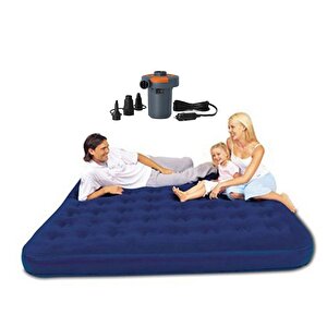 Üç Kişilik Şişme Yatak + Çakmaklık Pompa Bw110